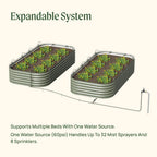 Greenhaus Gardening Drip Irrigation Kit for Raised Garden Beds with Adjustable Spray Modes