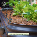 Greenhaus Gardening Drip Irrigation Kit for Raised Garden Beds with Adjustable Spray Modes