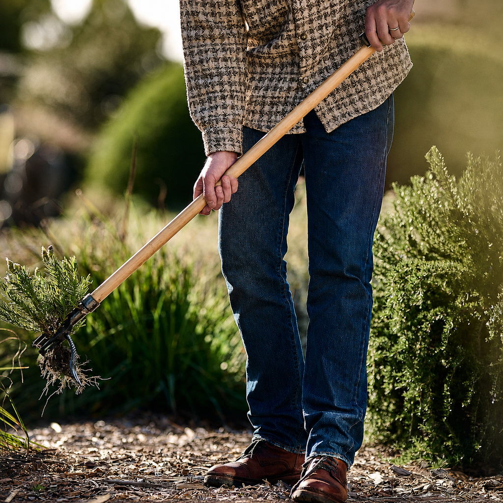 GreenHaus Gardening Professional Garden Weeding Tool for Tough Soil