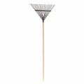 Greenhaus Gardening 24-Tine Leaf Rake with Hardwood Handle