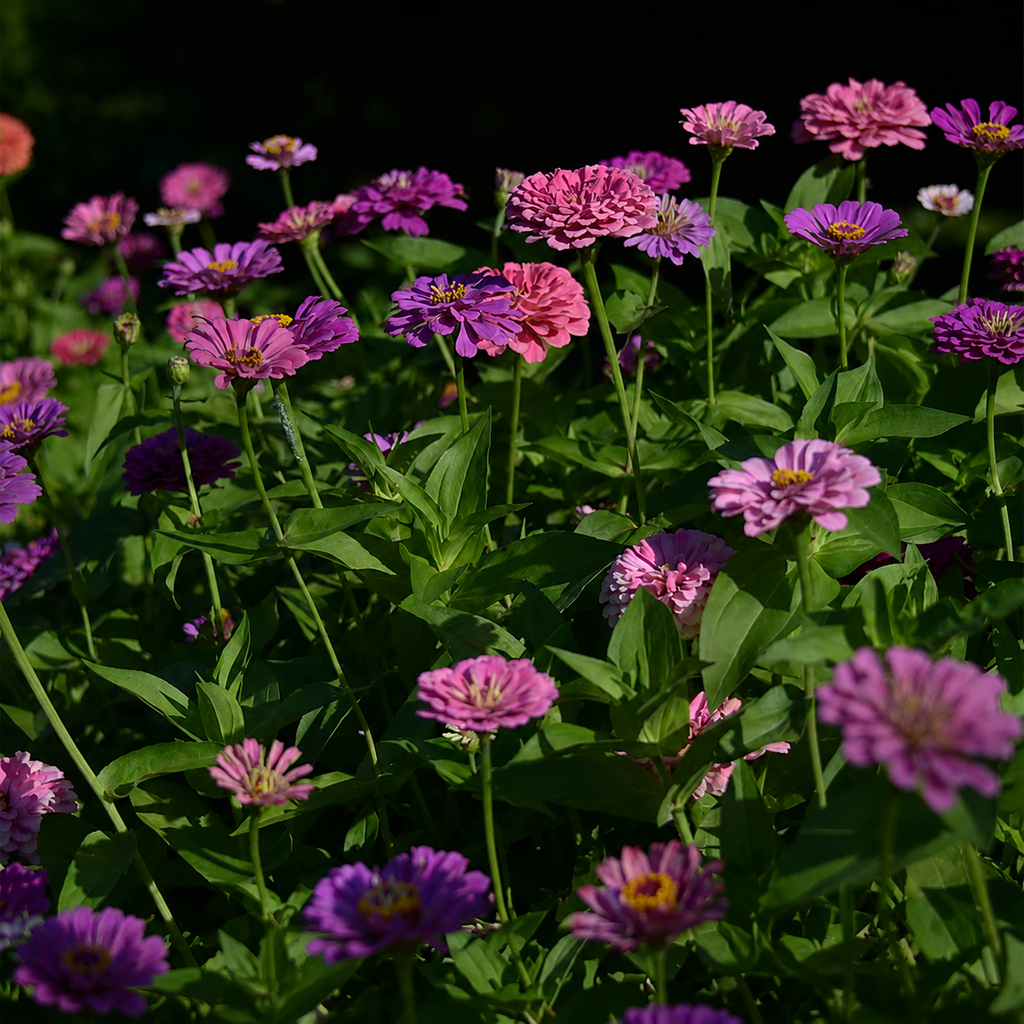Greenhaus Gardening Zinnia Seeds Northern Lights Mix for Mass Planting