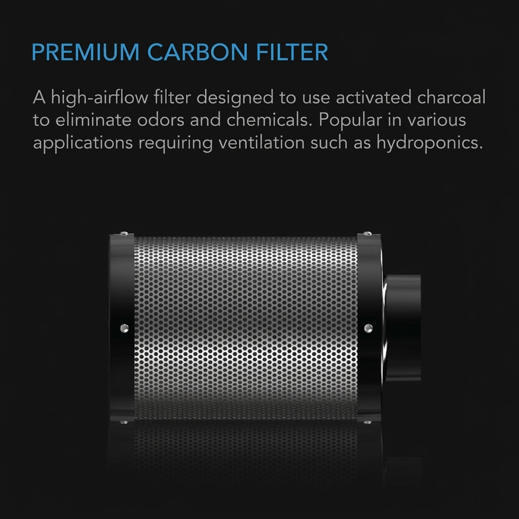 Greenhaus Gardening 12-Inch Duct Carbon Filter for Maximum Airflow Systems