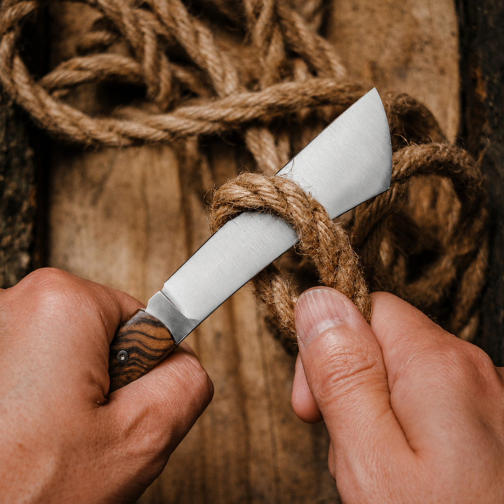 Greenhaus Gardening Folding Knife — Walnut Handle & Stainless Steel Blade