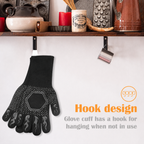 Greenhaus Gardening Heat Resistant BBQ Gloves with Silicone Grip