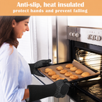 Greenhaus Gardening Heat Resistant BBQ Gloves with Silicone Grip