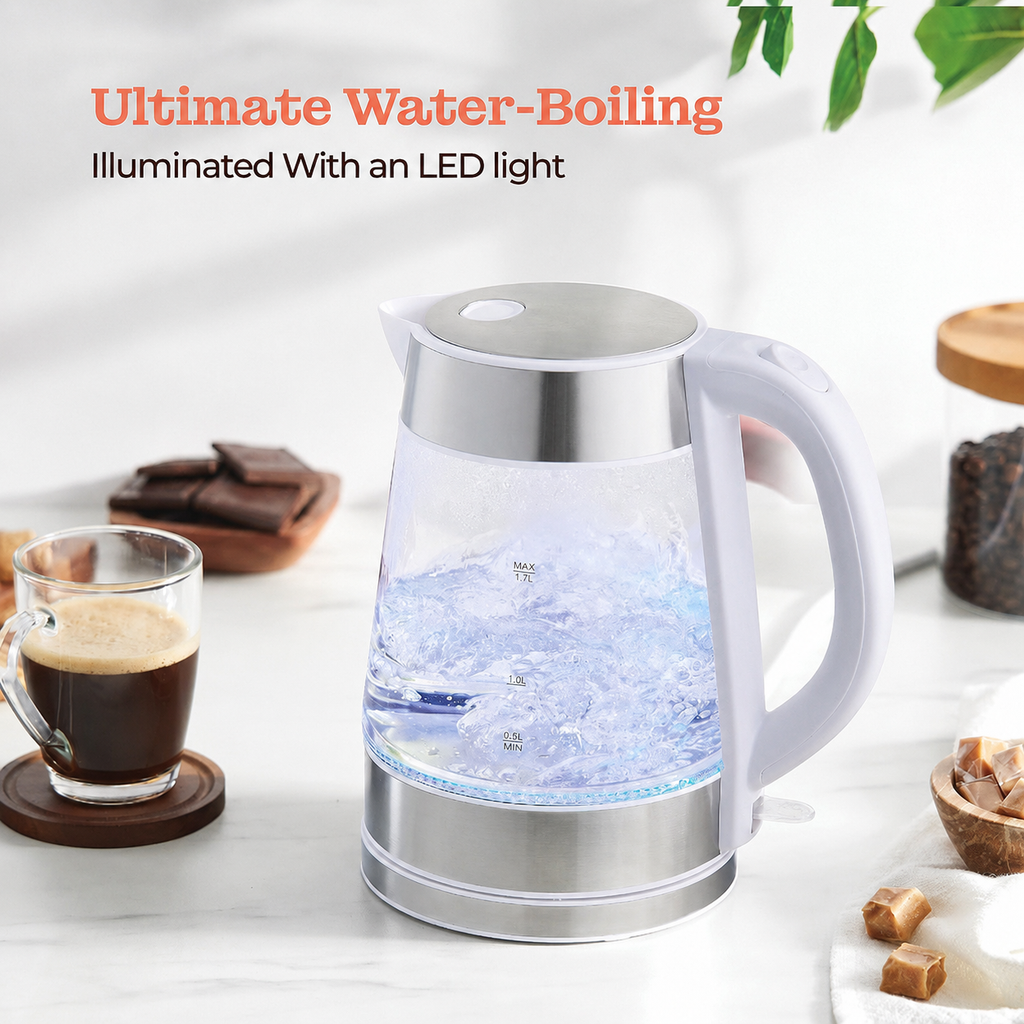Greenhaus Gardening 1.7L Electric Kettle with Fast Boil and LED Light