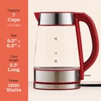 Greenhaus Gardening 1.7L Electric Kettle with Fast Boil and LED Light