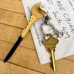 Greenhaus Gardening Folding Key Knife — Small Brass Utility Cutter