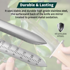 Greenhaus Gardening Garden Digging Knife, Serrated Blade with Measuring Scale