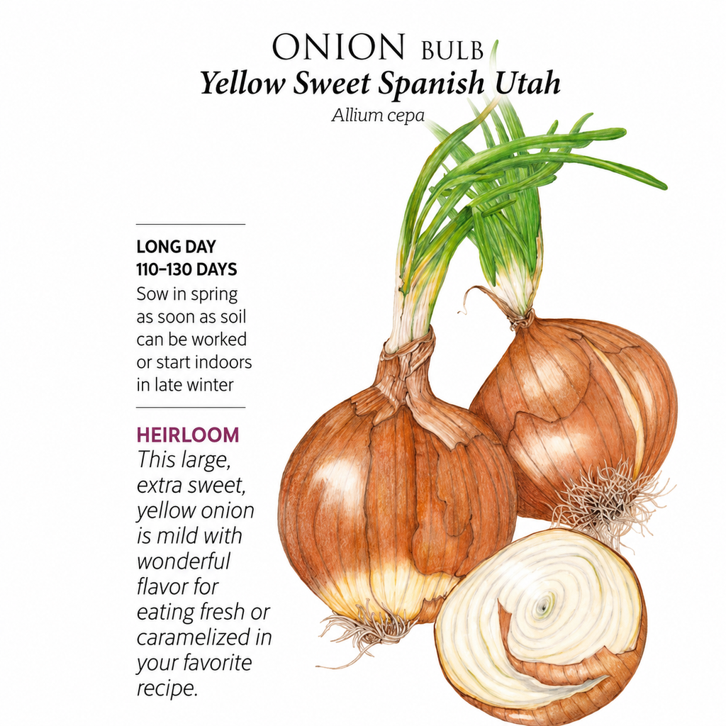 Greenhaus Gardening Onion Seeds Sweet Spanish Bulb Onion for Raised Bed Gardening