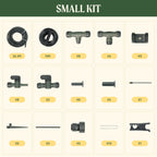 Greenhaus Gardening Drip Irrigation Kit for Raised Garden Beds with Adjustable Spray Modes