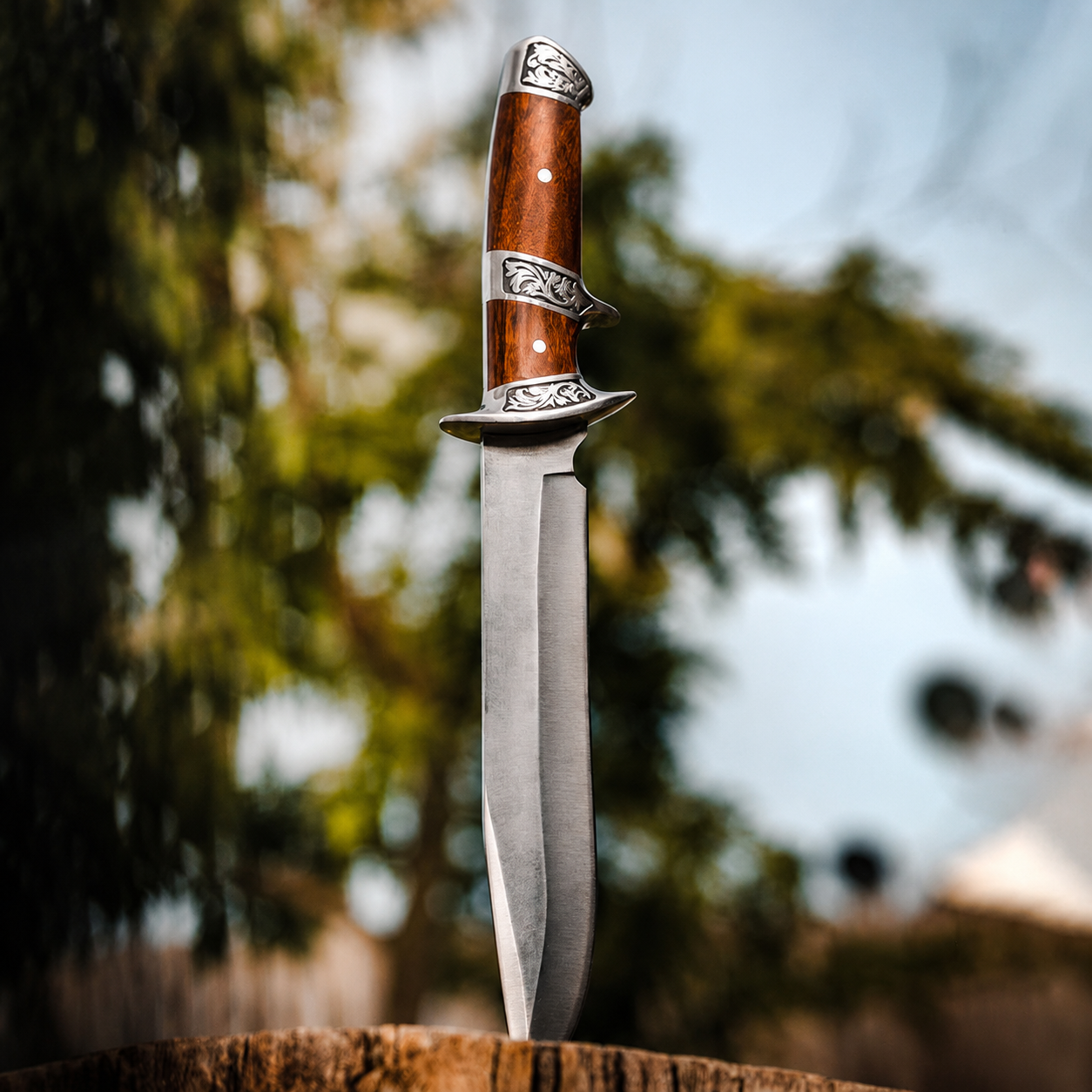 Greenhaus Gardening Outdoor Work Knife with Rosewood Handle