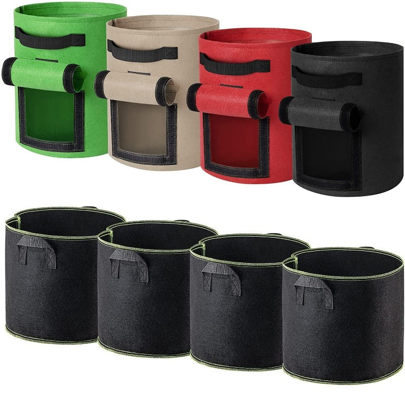 Greenhaus Gardening 4-Pack 10 Gallon Fabric Vegetable Grow Bags