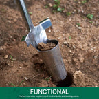 Greenhaus Gardening Stainless Steel Bulb Planter with Foot Step Soil Cutter