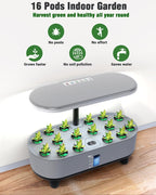 Greenhaus Gardening 16-Pod Indoor Plant Grower with Water Level Window