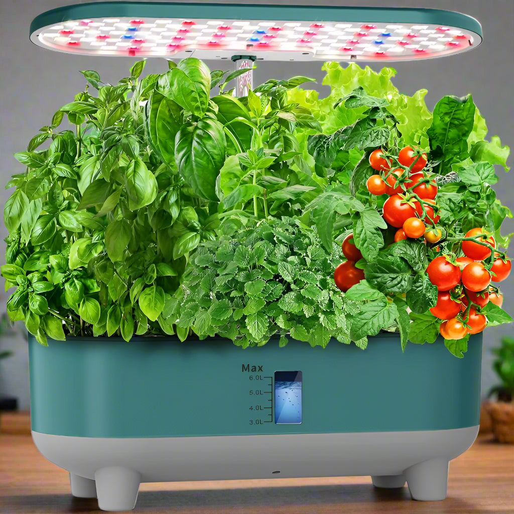 Greenhaus Gardening 16-Pod Indoor Plant Grower with Water Level Window