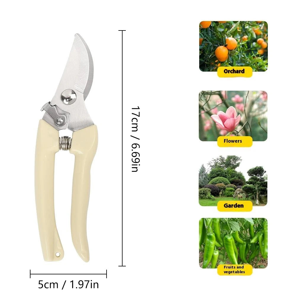 Greenhaus Gardening 2-Piece Garden Pruning Shears Set with Bypass and Straight Blade Clippers