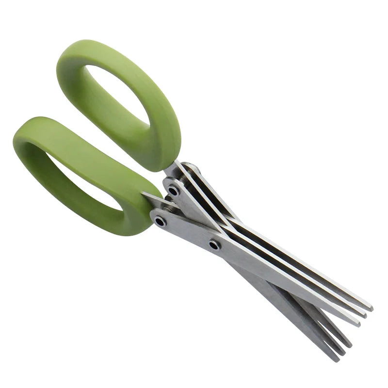 Greenhaus Gardening 3-Blade Herb Scissors for Fresh Herbs, Lettuce and Green Onions