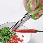Greenhaus Gardening 3-Blade Herb Scissors for Fresh Herbs, Lettuce and Green Onions