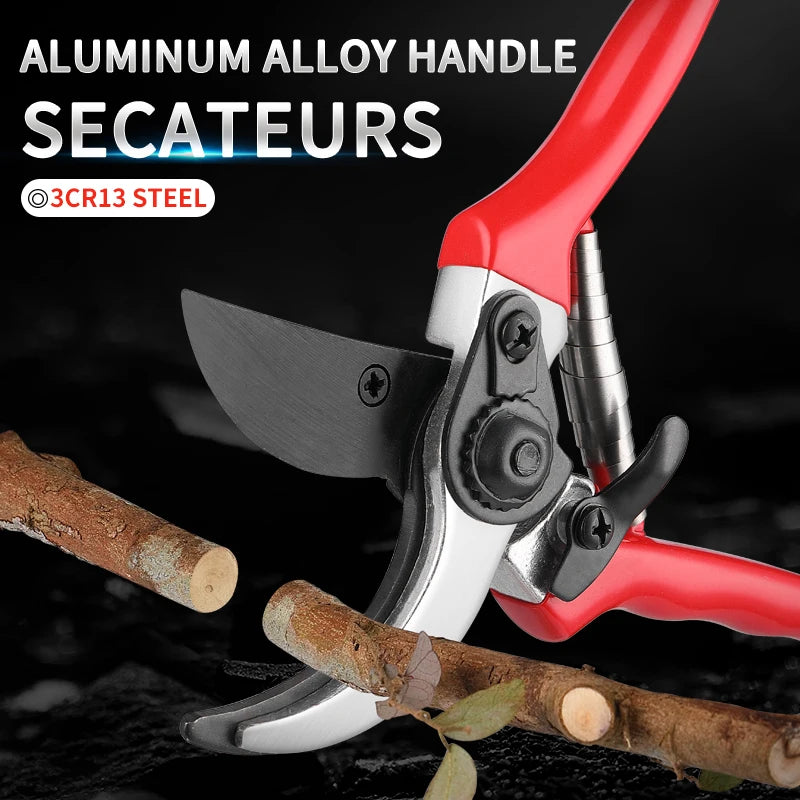 Greenhaus Gardening Industrial Grade Bypass Pruning Shears with Aluminum Alloy Handles