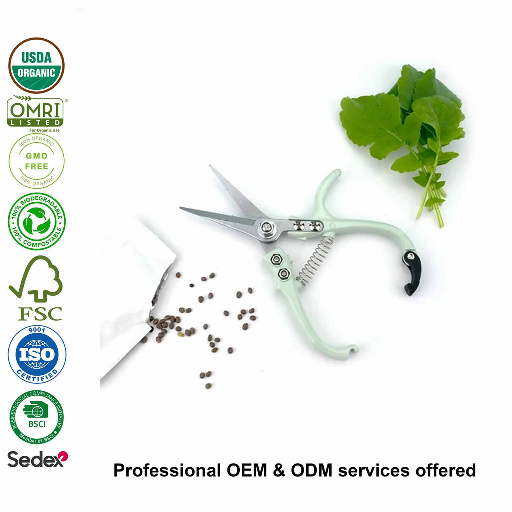 Greenhaus Gardening Aluminum Garden Snips for Herbs, Flowers and Precision Trimming