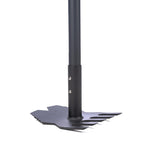 Greenhaus Gardening Steel Hoe Rake, Heavy Duty Weeding and Garden Prep Tool