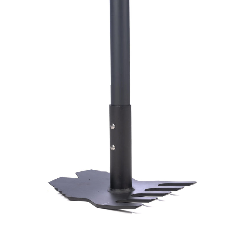 Greenhaus Gardening Steel Hoe Rake, Heavy Duty Weeding and Garden Prep Tool