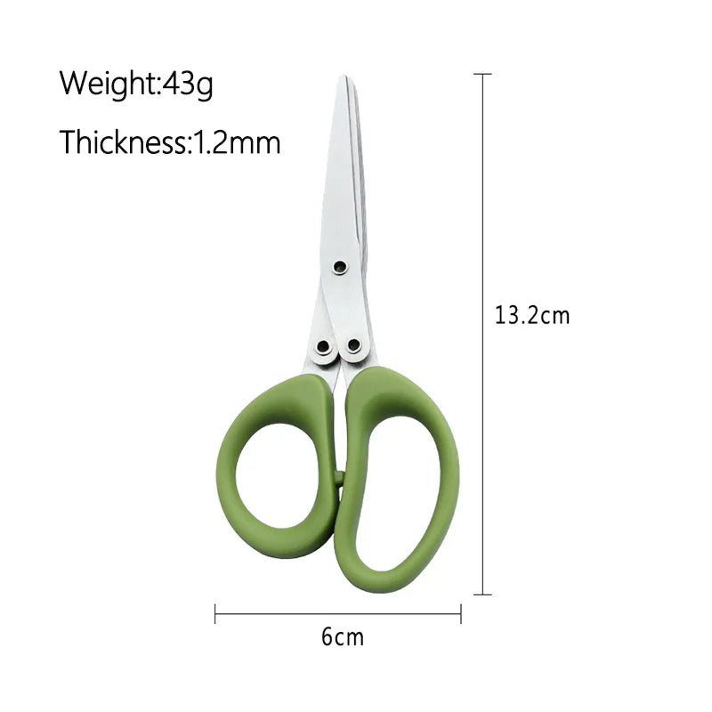 Greenhaus Gardening 3-Blade Herb Scissors for Fresh Herbs, Lettuce and Green Onions