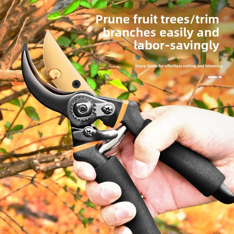 Greenhaus Gardening Professional Ratchet Garden Pruners for Branches and Fruit Trees