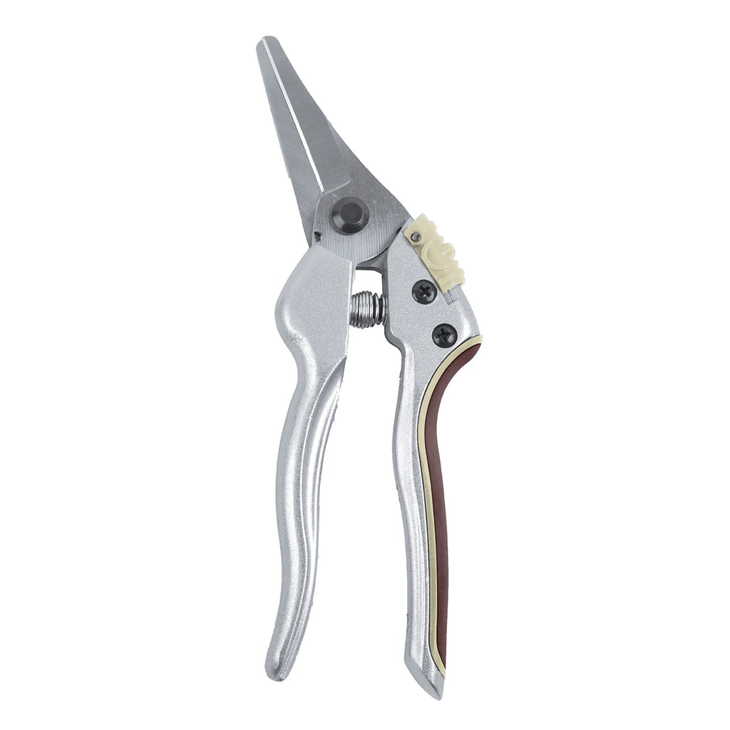 Greenhaus Gardening 8-Inch Aluminum Garden Snips with Carbon Steel Bypass Blades and TPR Comfort Grip