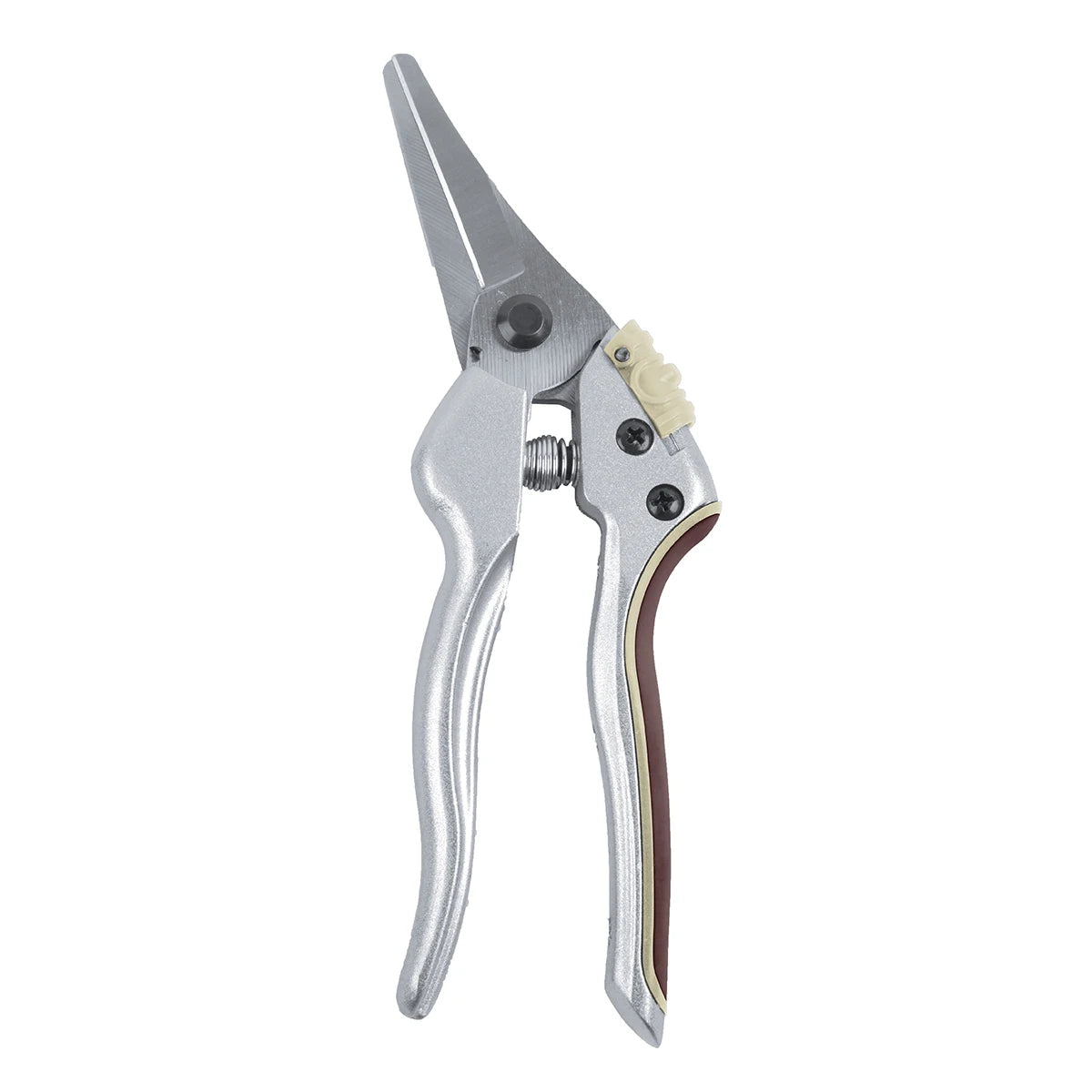 Greenhaus Gardening 8-Inch Aluminum Garden Snips with Carbon Steel Bypass Blades and TPR Comfort Grip