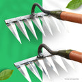 Greenhaus Gardening Iron Garden Rake for Stubborn Weed Clearing