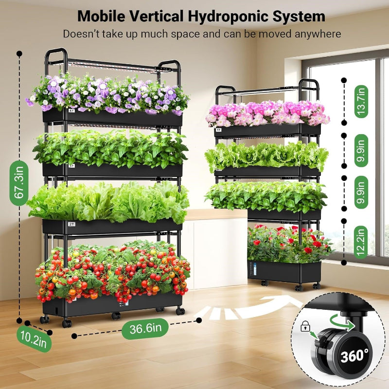 Greenhaus Gardening Indoor Hydroponic Garden with 32L Water Reservoir