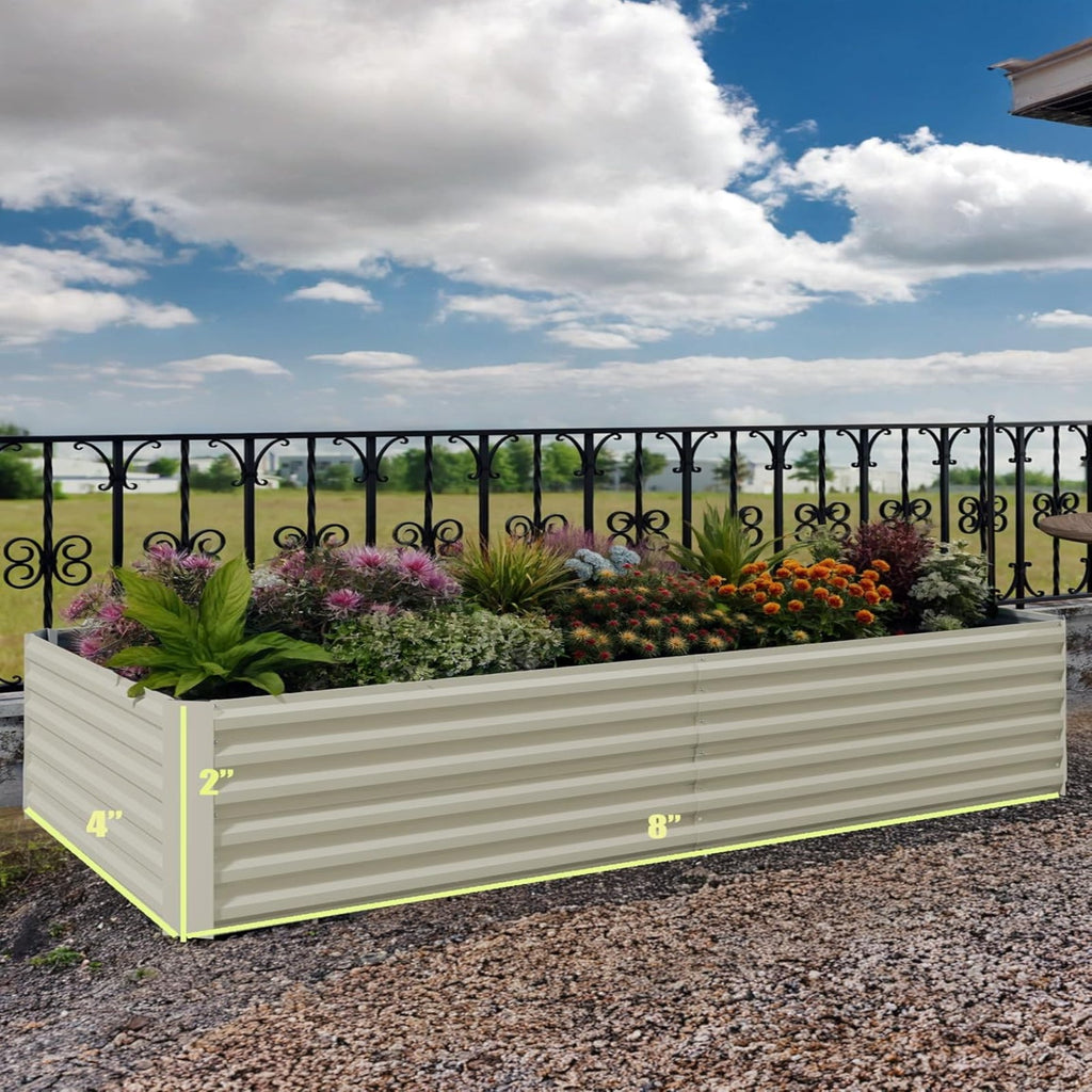 Greenhaus Gardening 8 × 4 ft Raised Garden Bed with Open Bottom