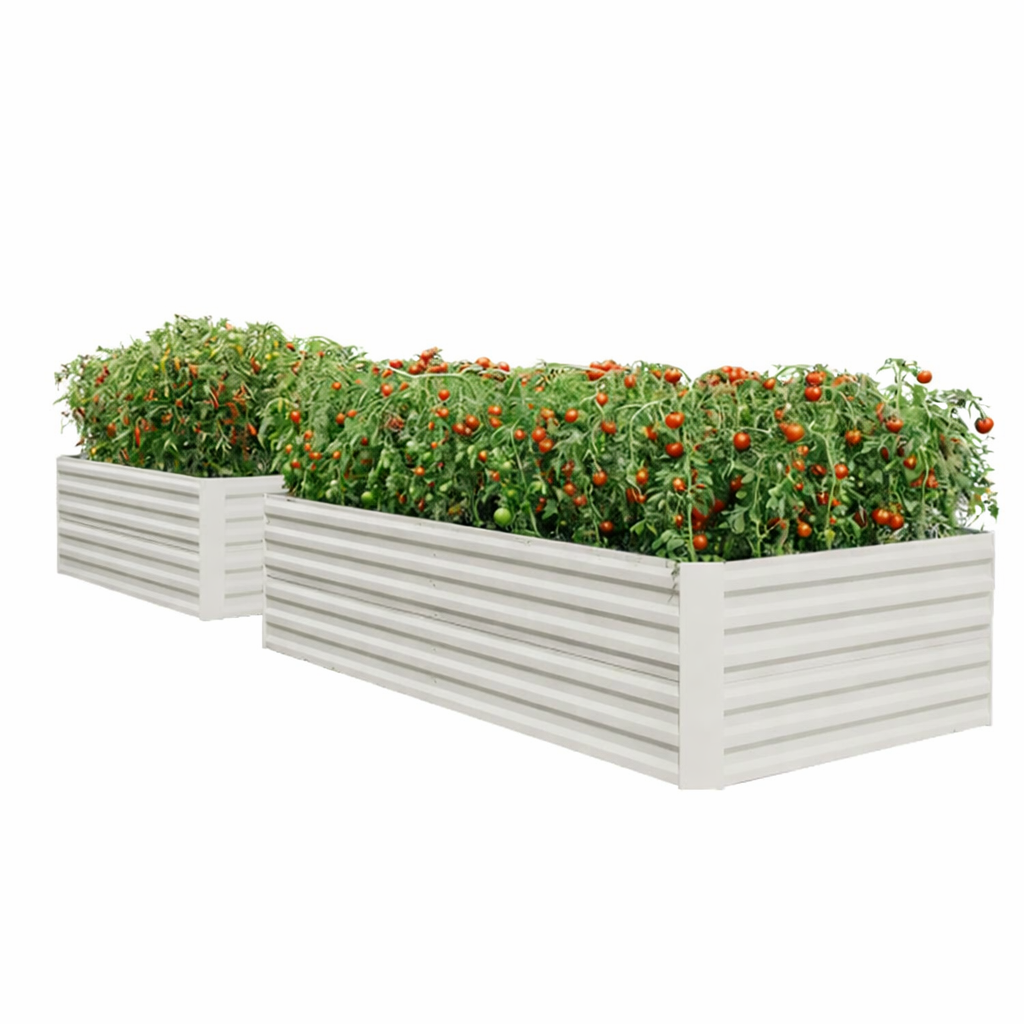 Greenhaus Gardening 2-Pack 8 × 4 × 2 ft Galvanized Raised Garden Beds