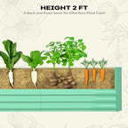 Greenhaus Gardening 2-Pack 8 × 4 × 2 ft Metal Raised Garden Beds