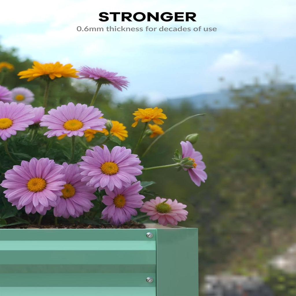 Greenhaus Gardening 2-Pack 8 × 4 × 2 ft Metal Raised Garden Beds