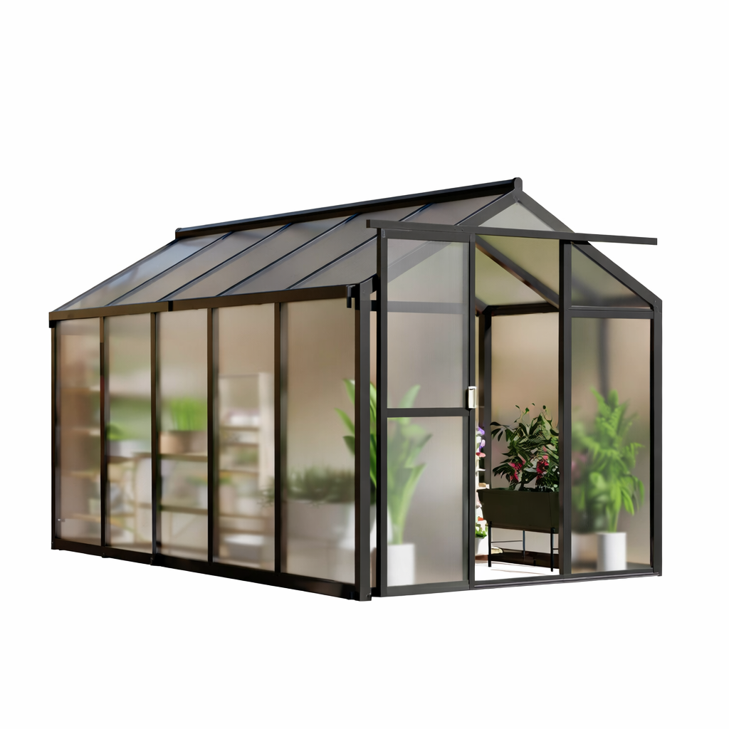 Greenhaus Gardening 6 × 10 ft Polycarbonate Walk-In Greenhouse