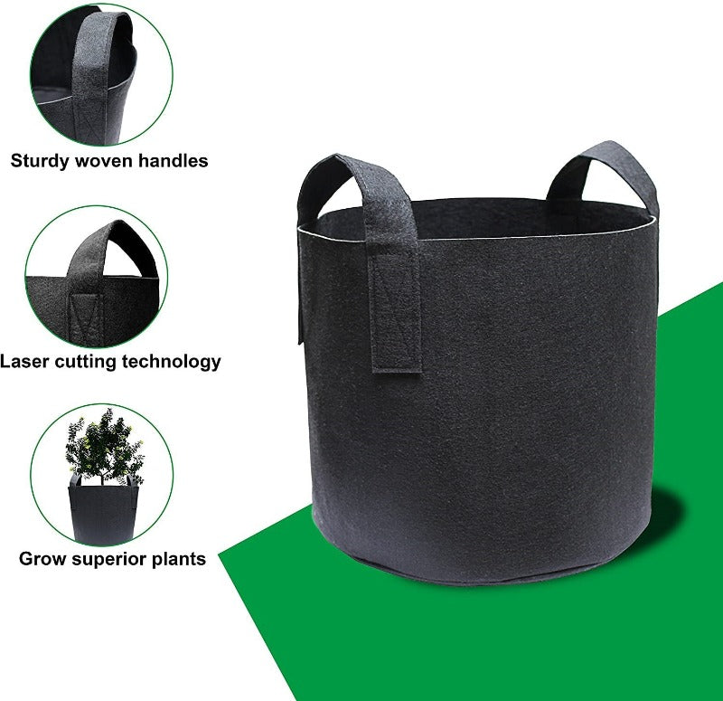 Greenhaus Gardening Premium Garden Grow Bags for Vegetables and Flowers