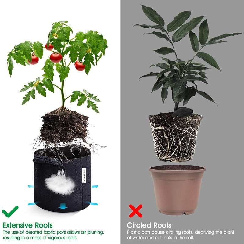 Greenhaus Gardening Premium Garden Grow Bags for Vegetables and Flowers