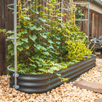 Greenhaus Gardening Metal Garden Trellis for Raised Beds, Outdoor Plant Support