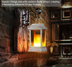Greenhaus Gardening Decorative Solar Flame Lanterns 2-Pack