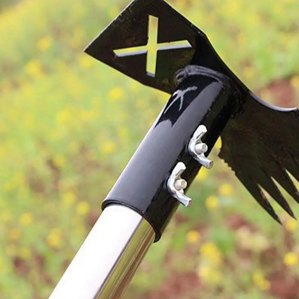 Greenhaus Gardening Dual Weeding Hoe with Adjustable Long Handle