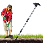 Greenhaus Gardening Dual Weeding Hoe with Adjustable Long Handle