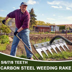 Greenhaus Gardening Upgraded Weed Removal Rake for Efficient Gardening