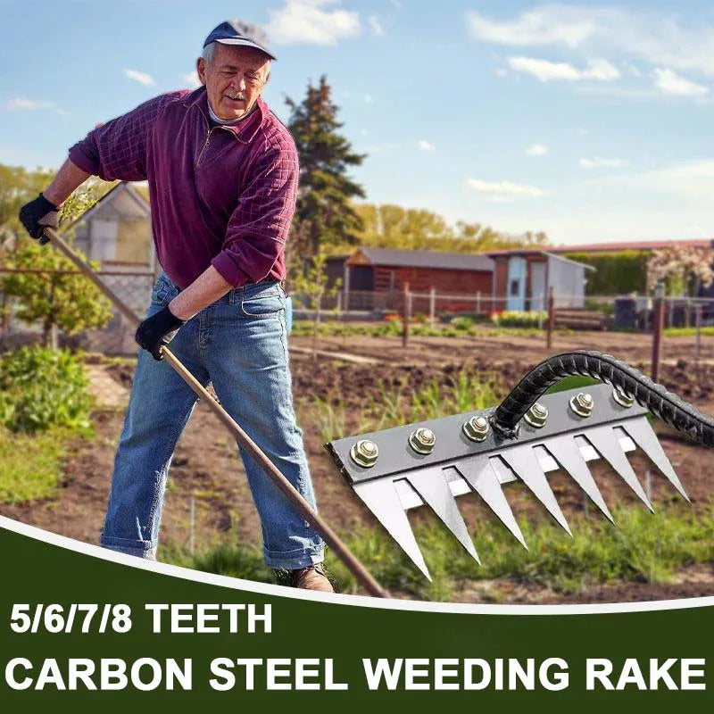 Greenhaus Gardening Upgraded Weed Removal Rake for Efficient Gardening