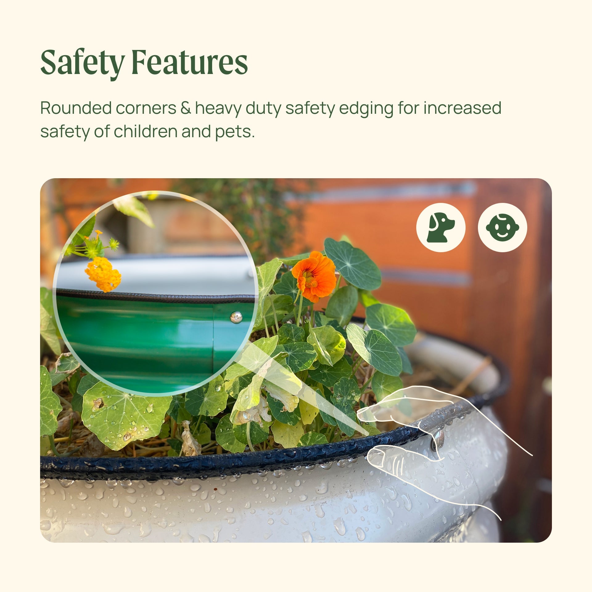 Greenhaus Gardening 17-Inch Raised Garden Bed with U-Shaped Layout