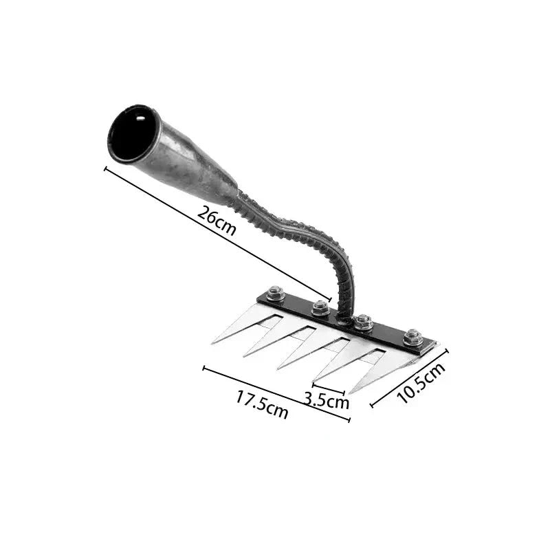 Greenhaus Gardening Upgraded Weed Removal Rake for Efficient Gardening