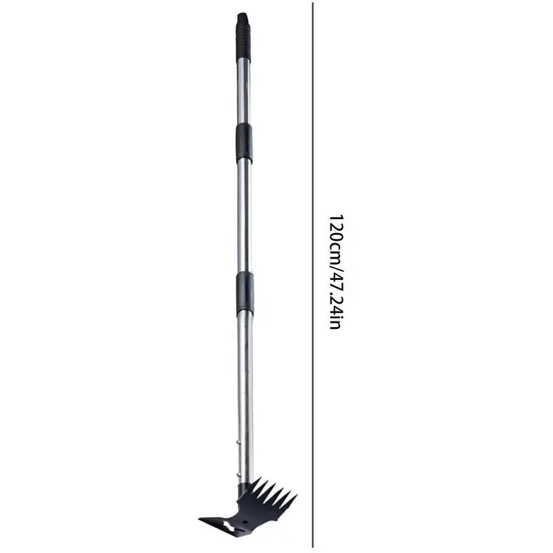 Greenhaus Gardening Dual Weeding Hoe with Adjustable Long Handle