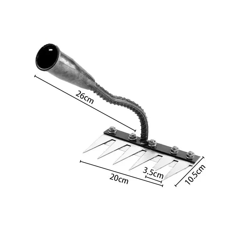 Greenhaus Gardening Upgraded Weed Removal Rake for Efficient Gardening